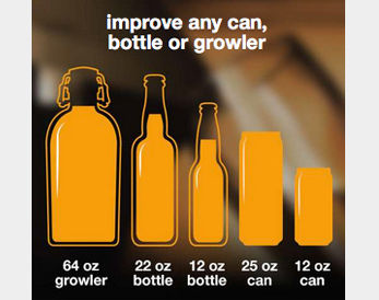 Improve any can, bottle or growler.