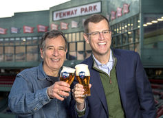 Jim Koch with Sam Kennedy, President of the Boston Red Sox