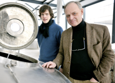 Owner Frank Boon (right) and his son Jos, Brouwerij Boon