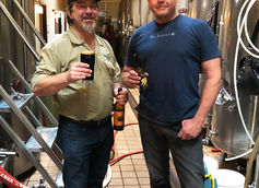 Buffalo Bill's Brewery CEO Geoff Harries (R) and Head Brewer Mike Manty (L) Talk Black Pumpkin Oatmeal Stout 