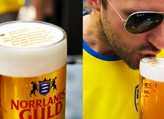 Swedish Brewery Norrlands Guld Prints World Cup Tweets on Beer Foam