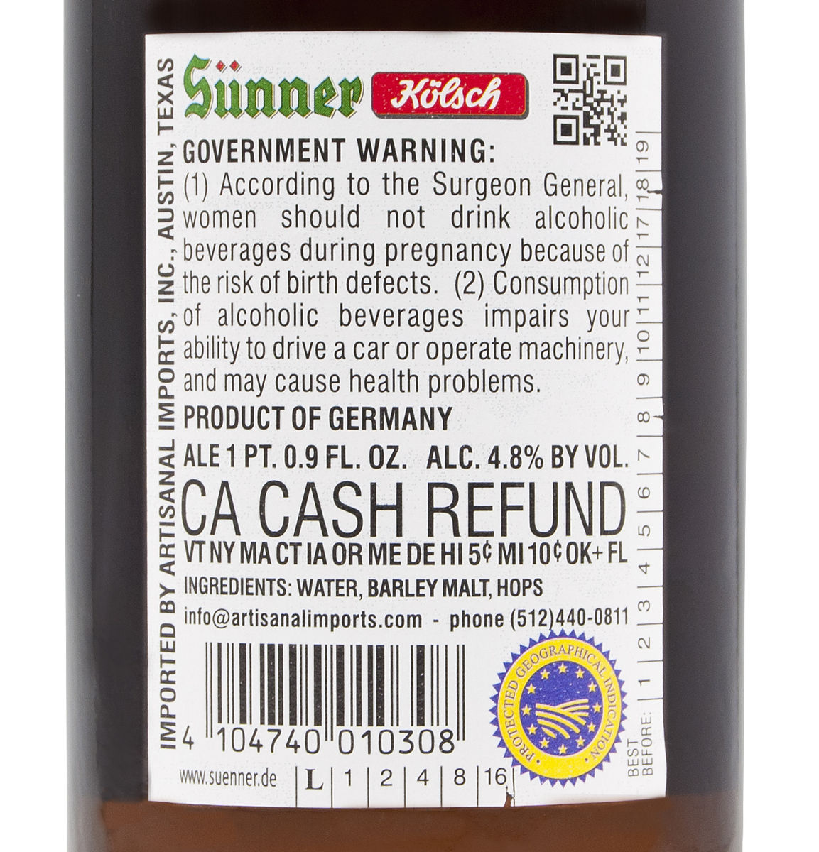 sunner kolsch bottled on label