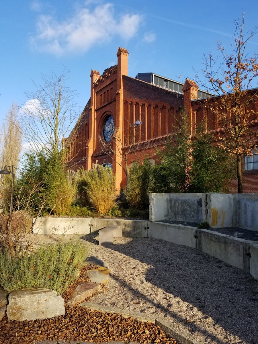 stone brewing berlin exterior with cloudy sky