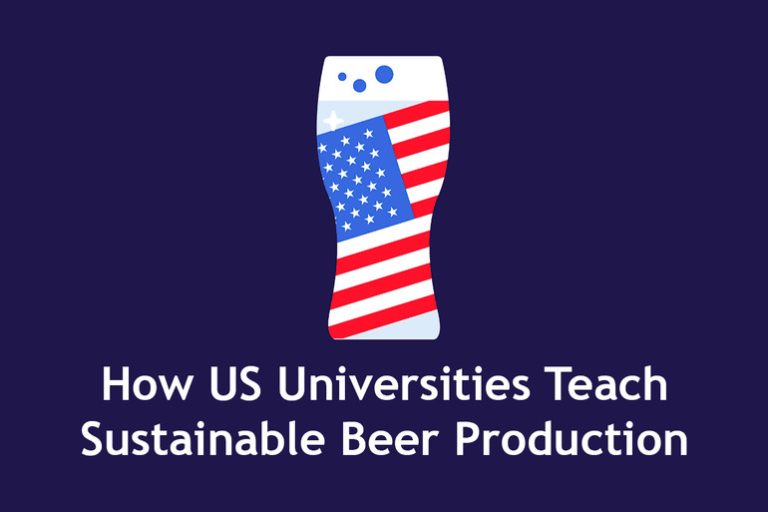 Illustration of how US universities can teach sustainable beer production