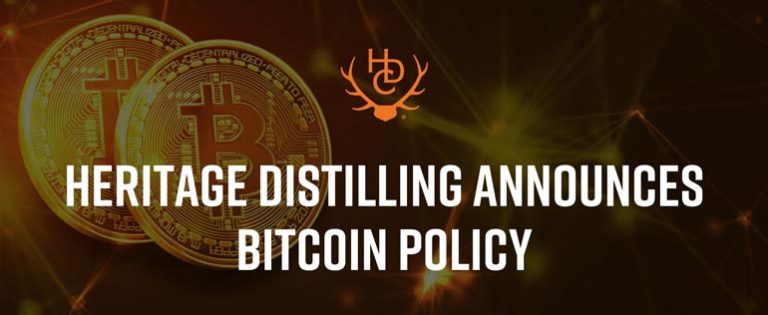 Heritage Distilling Introduces Bitcoin Treasury Policy Statement