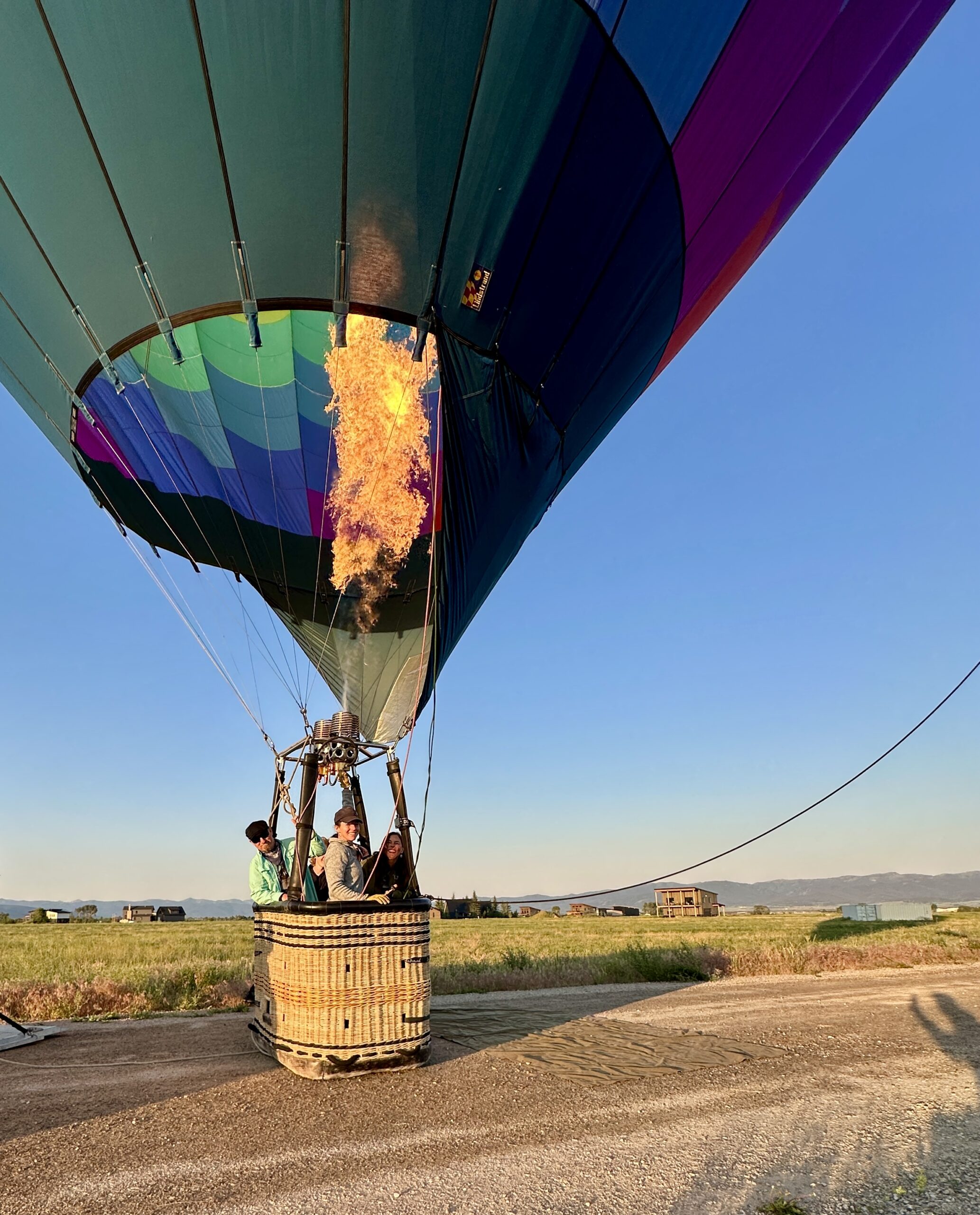 Enjoying a jaunt in a balloon at Elevation Ballooning.