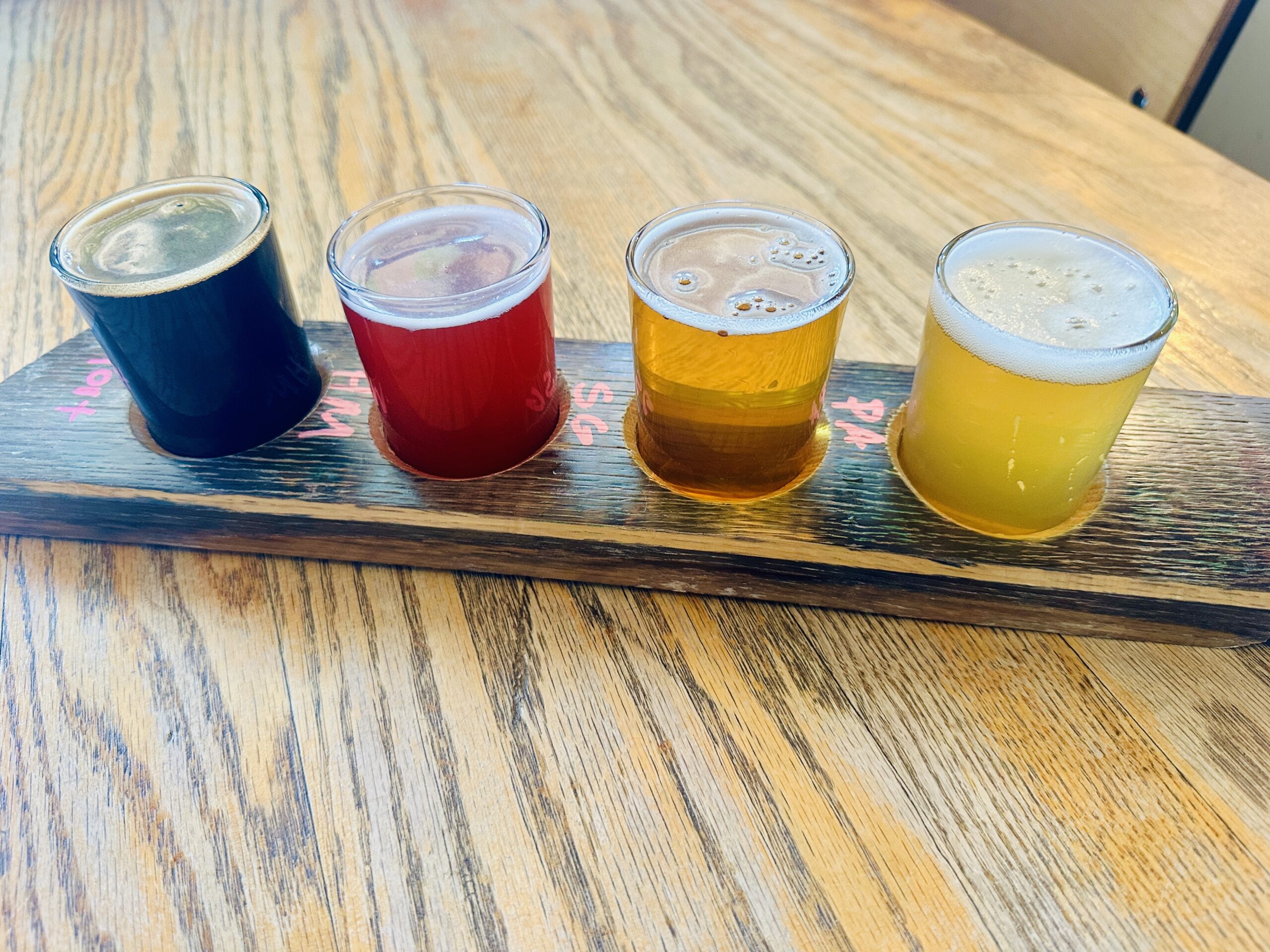 Grand Teton Brewing Co. beer flight