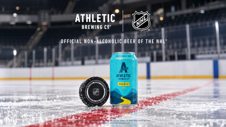 Athletic Brewing x NHL partnership admat