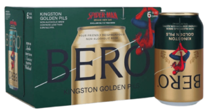 A pack and a can of BERO's Spider Man beer